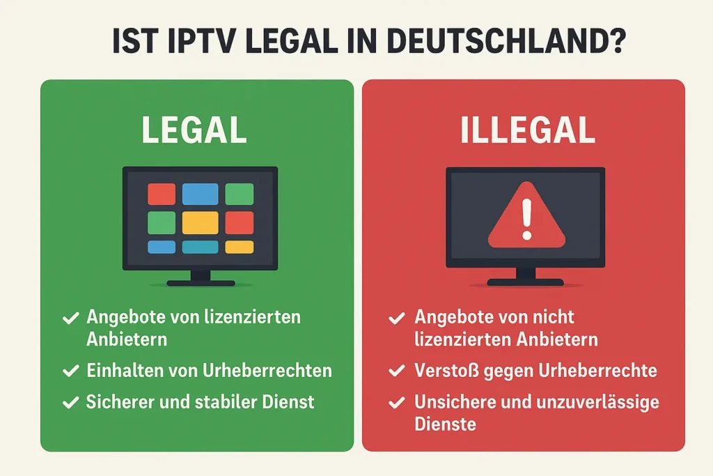 Ist IPTV legal in Deutschland Unterschiede zwischen legal und illegal