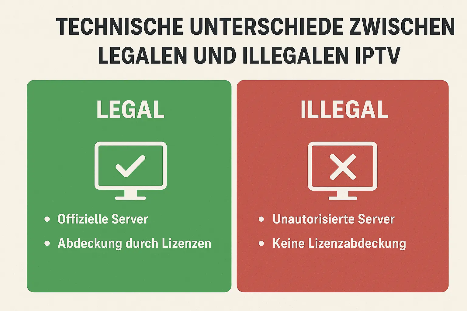 Ist IPTV legal in Deutschland Unterschiede zwischen legal und illegal